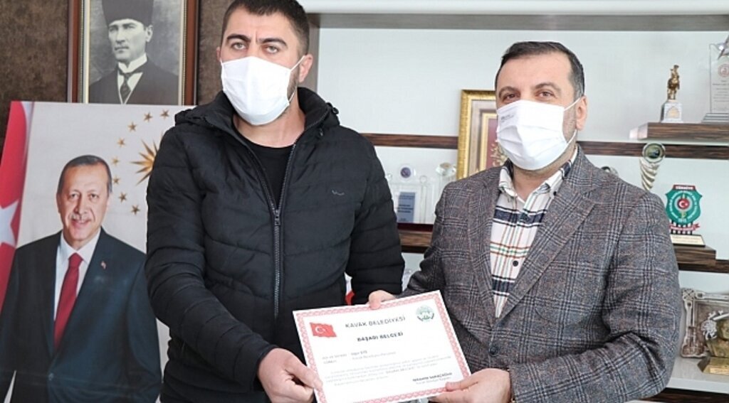 Kavak Belediyesi'nden başarıya ödül
