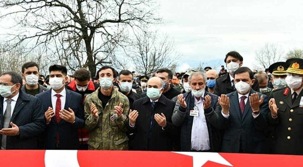Samsun şehidine veda etti