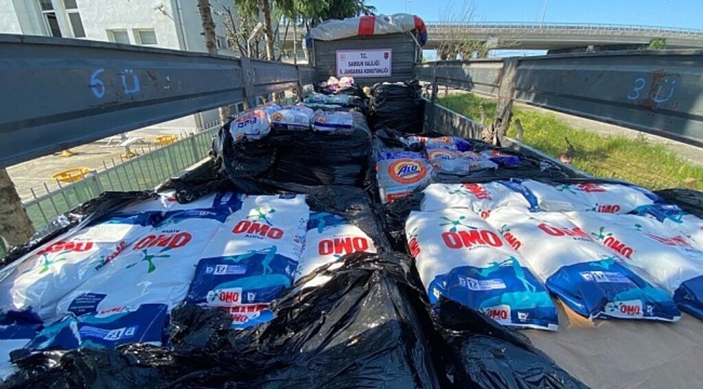 Samsun'da tonlarca sahte temizlik malzemesi ele geçirildi
