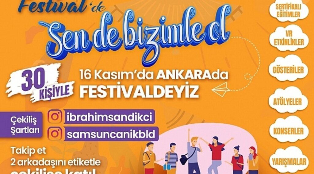 Canik Belediyesi'nden gençlere festival sürprizi