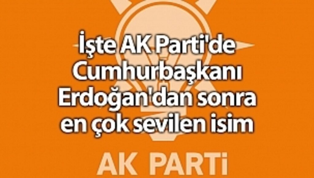 İşte AK Parti'de Cumhurbaşkanı Erdoğan'dan sonra en çok sevilen isim