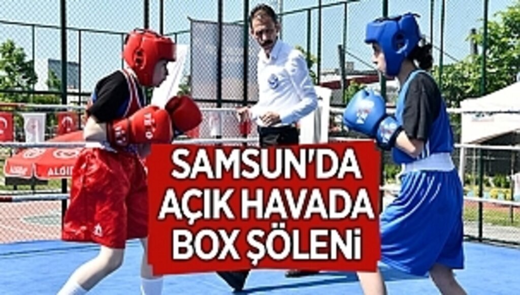 Samsun'da açık havada box şöleni