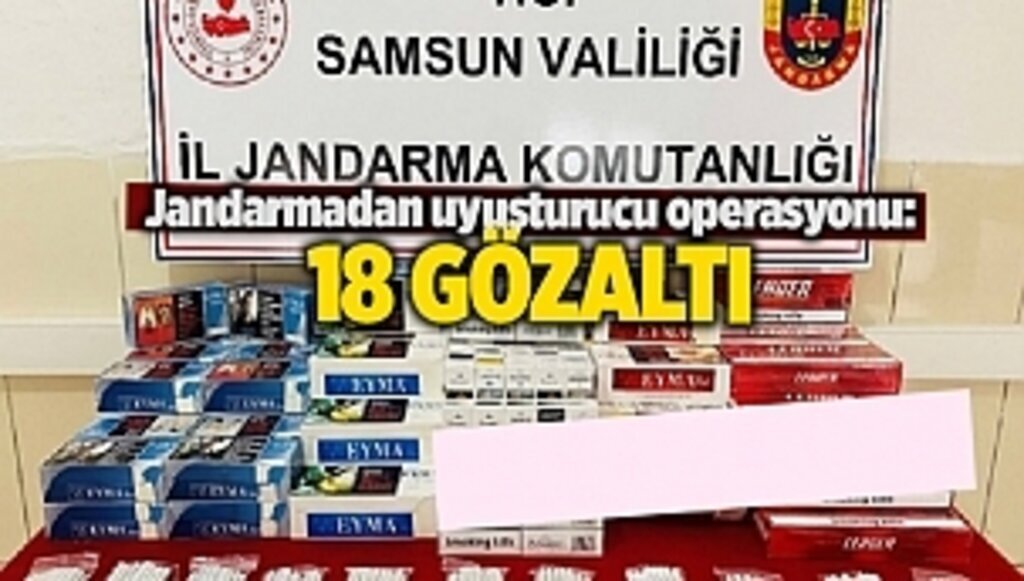Jandarmadan uyuşturucu operasyonu: 18 gözaltı