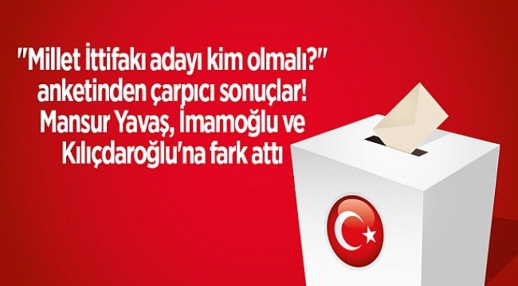 "Millet İttifakı adayı kim olmalı?" anketinden çarpıcı sonuçlar! Mansur Yavaş, İmamoğlu ve Kılıçdaroğlu'na fark attı