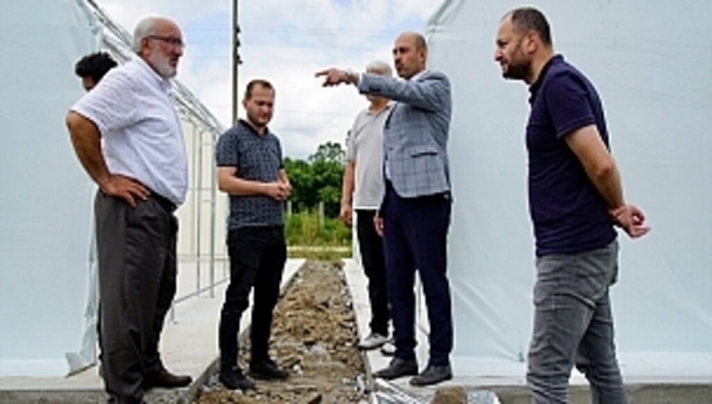 Terme'de mantar üretim çadırları hazırlanıyor