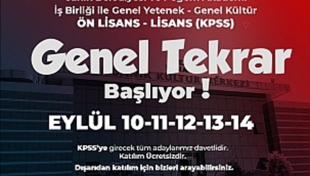 Canik Belediyesi Ücretsiz KPSS Eğitim Programı Düzenleyecek