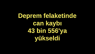 Deprem felaketinde can kaybı 43 bin 556'ya yükseldi