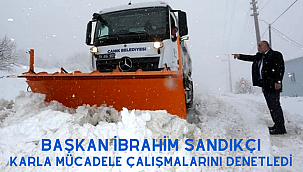 İbrahim Sandıkçı karla mücadele çalışmalarını denetledi