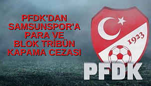 PFDK'dan Samsunspor'a ceza