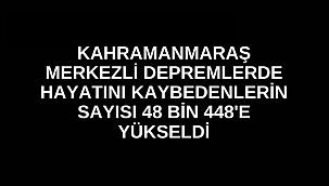 Depremlerde hayatını kaybedenlerin sayısı 48 bin 448'e yükseldi