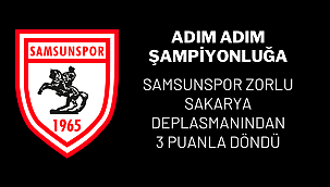 Samsunspor Sakarya'dan 3 puanla döndü