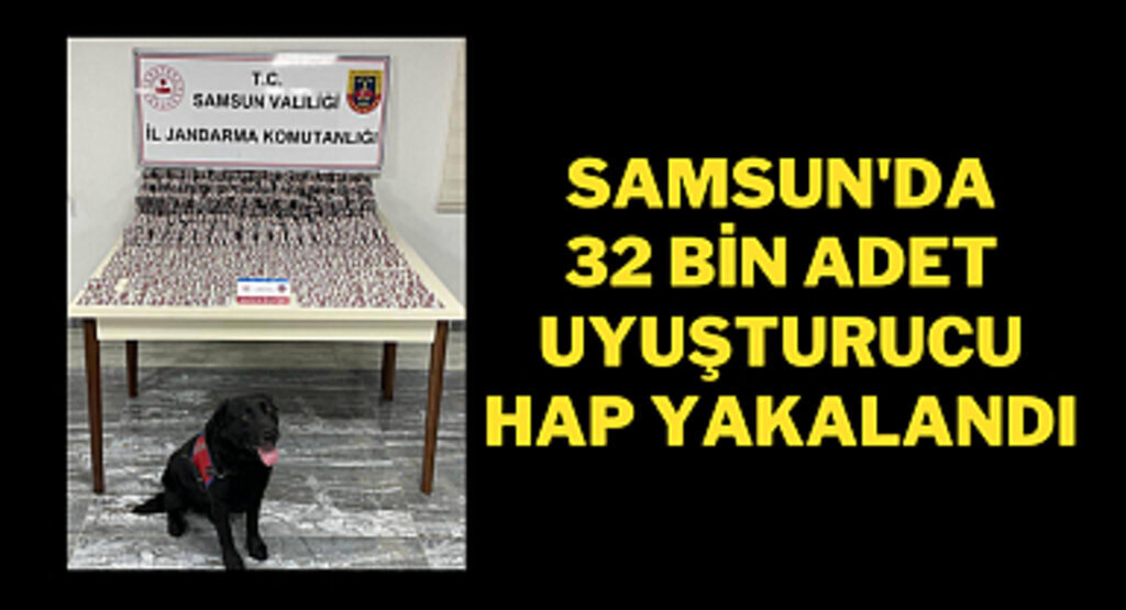 Samsun'da 32 bin adet uyuşturucu hap yakalandı