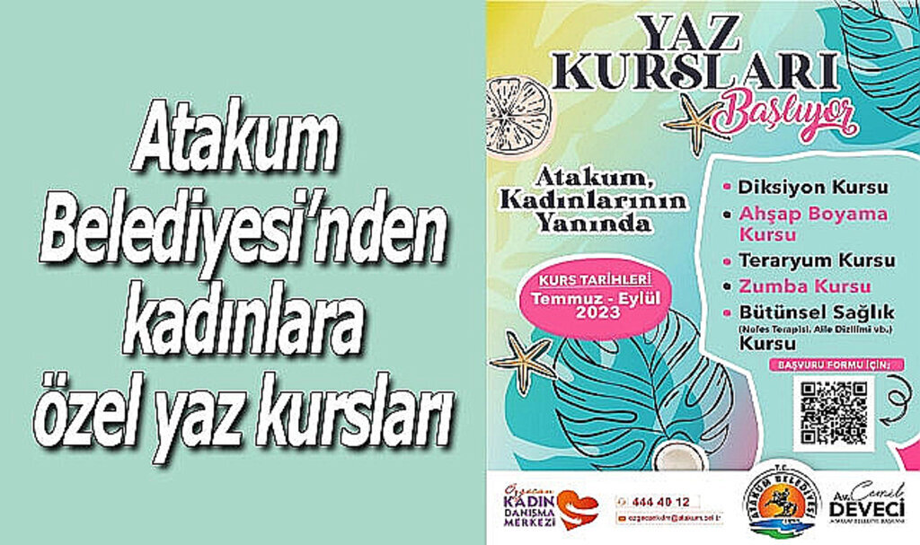 Atakum Belediyesi'nden kadınlara özel yaz kursları