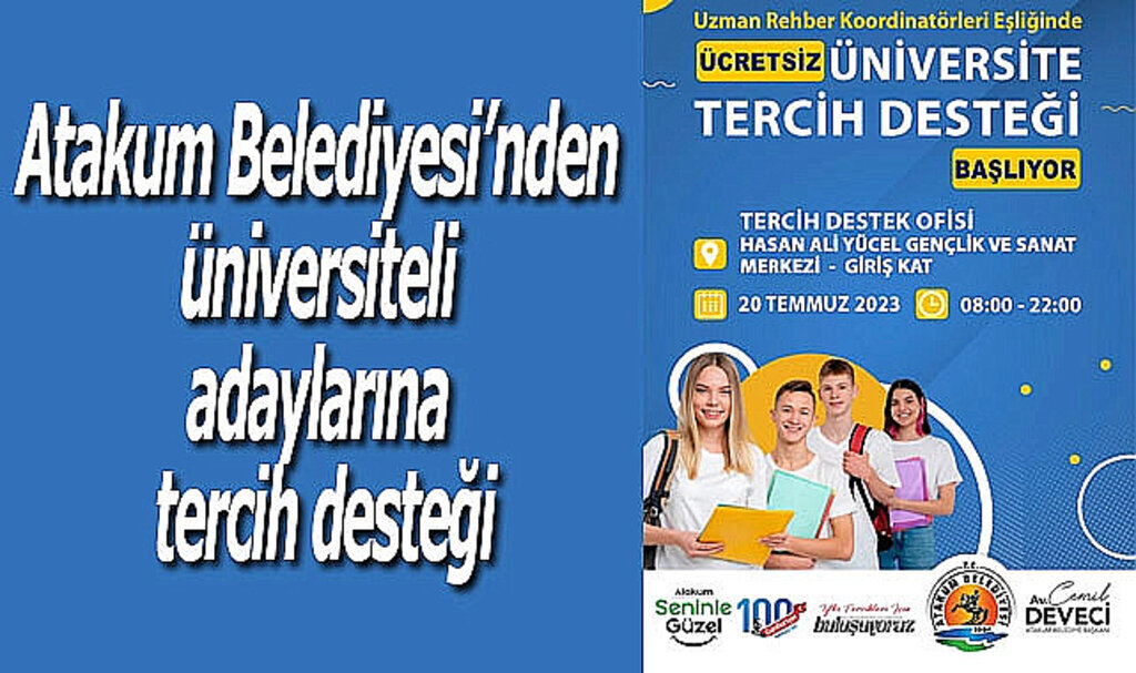 Atakum Belediyesi'nden üniversiteli adaylarına tercih desteği