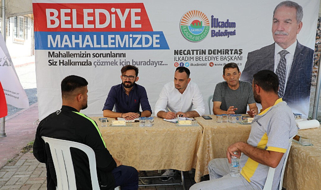 BELEDİYE MAHALLENİZDE HİZMET ÇADIRI İLKADIM’DA HİZMETLERE HIZ KATIYOR
