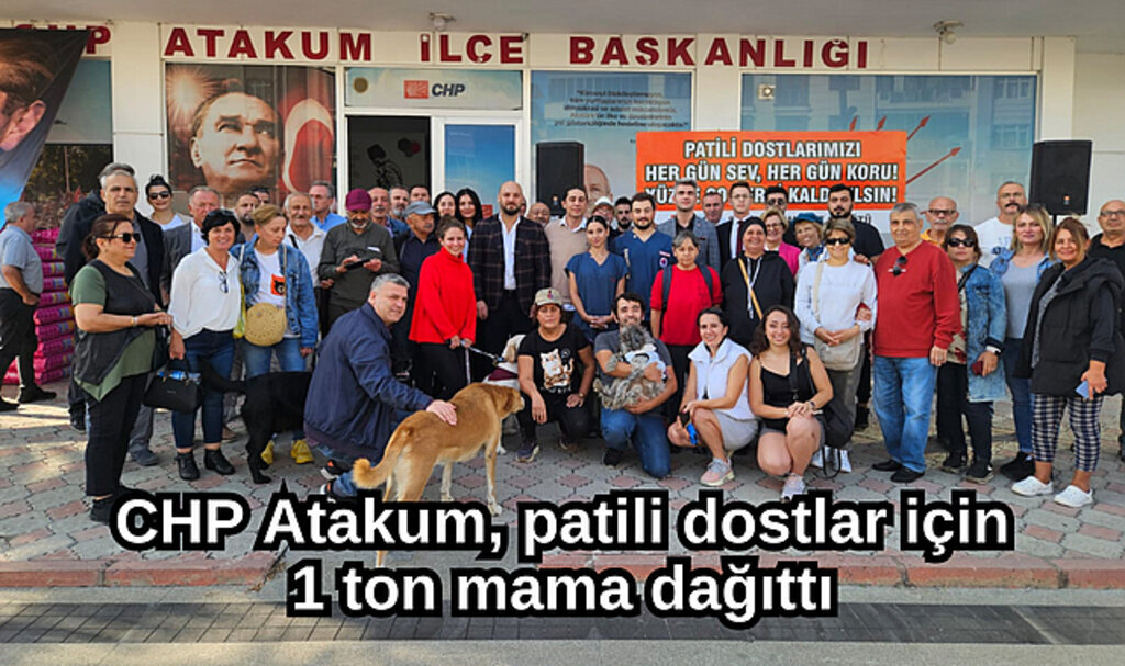 CHP Atakum, patili dostlar için 1 ton mama dağıttı