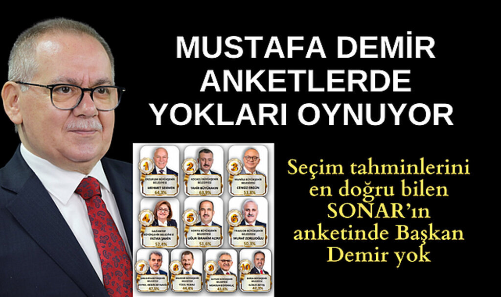 Mustafa Demir anketlerde yokları oynuyor