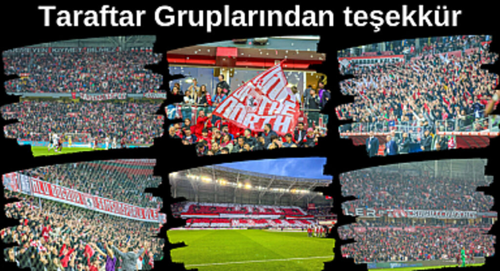 Taraftar Gruplarından teşekkür
