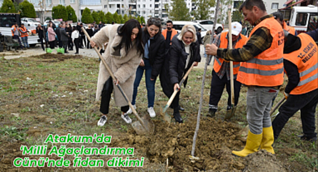 Atakum'da fidan dikimi
