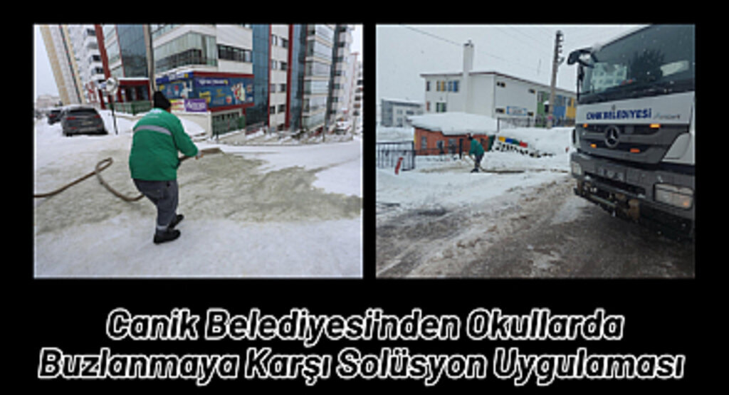 Canik Belediyesi’nden Okullarda Buzlanmaya Karşı Önlem