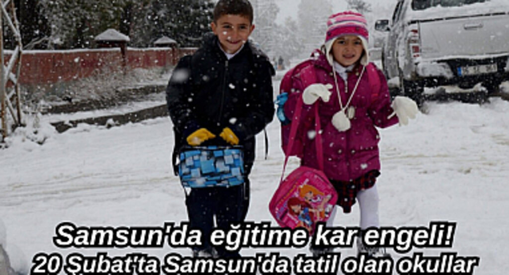 Samsun'da eğitime kar engeli! 20 Şubat'ta Samsun'da tatil olan okullar