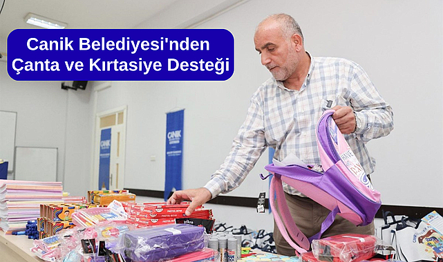 Canik Belediyesi'nden Çanta ve Kırtasiye Desteği