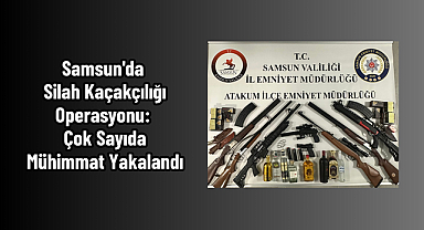 Samsun'da Silah Kaçakçılığı Operasyonu: Çok Sayıda Mühimmat Yakalandı