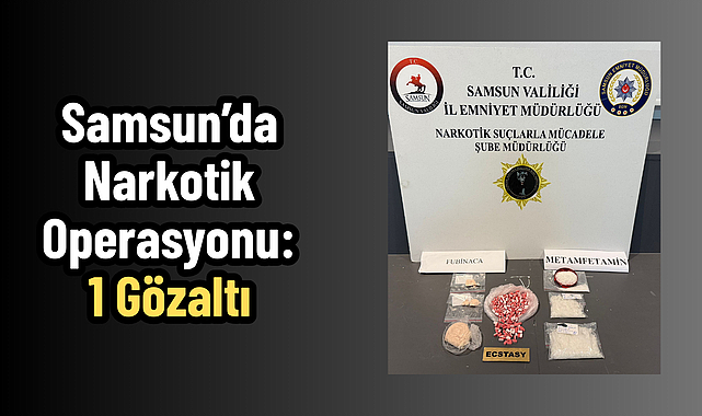 Samsun’da Narkotik Operasyonu: 1 Gözaltı