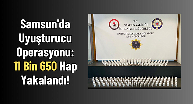 Samsun'da Uyuşturucu Operasyonu: 11 Bin 650 Hap Yakalandı!