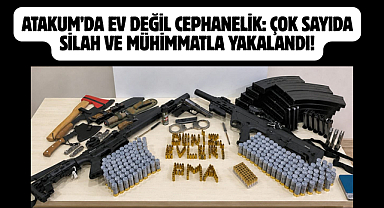 ATAKUM’DA EV DEĞİL CEPHANELİK: ÇOK SAYIDA SİLAH VE MÜHİMMATLA YAKALANDI!