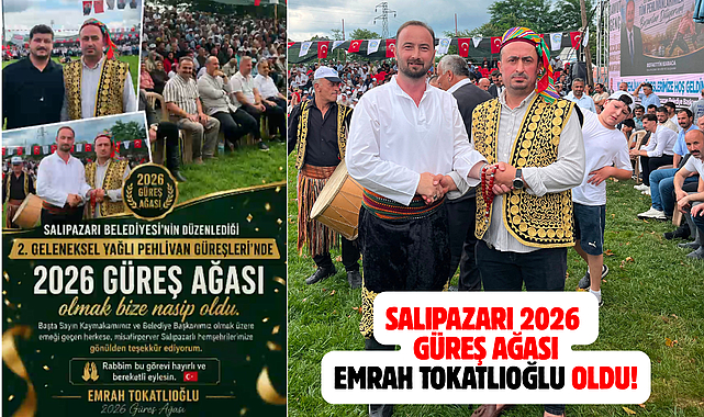 SALIPAZARI'NDA DEV ORGANİZASYON: 2026 YILI GÜREŞ AĞASI EMRAH TOKATLIOĞLU OLDU!