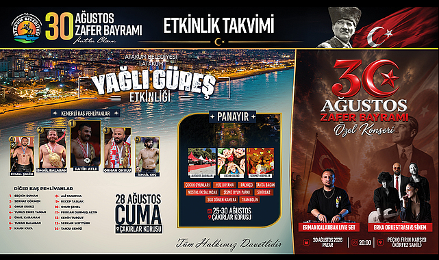 Atakum Belediyesinden dev 30 Ağustos programı 