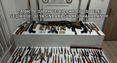 CANİK’TE SİLAH VE BIÇAK DEPOSU ELE GEÇİRİLDİ: 30 YAŞINDAKİ ŞÜPHELİ YAKALANDI!