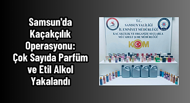 Samsun'da Kaçakçılık Operasyonu: Çok Sayıda Parfüm ve Etil Alkol Yakalandı