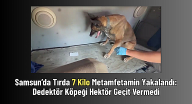 Samsun’da Tırda 7 Kilo Metamfetamin Yakalandı