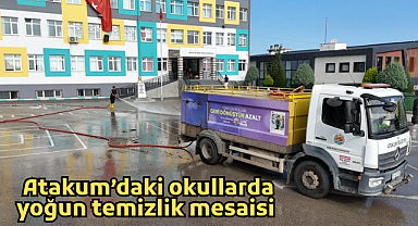 Atakum’daki okullarda yoğun temizlik mesaisi 