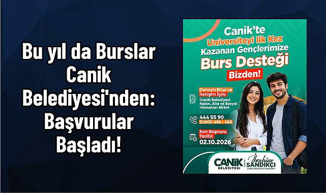 Bu yıl da Burslar Canik Belediyesi'nden: Başvurular Başladı!