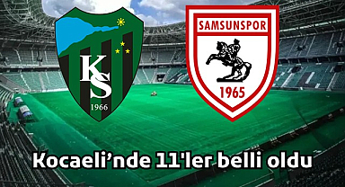 Kocaelispor - Samsunspor muhtemel 11'ler
