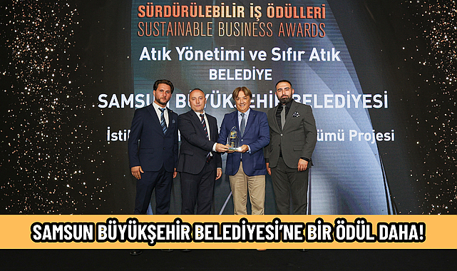 SAMSUN BÜYÜKŞEHİR BELEDİYESİ’NE BİR ÖDÜL DAHA!