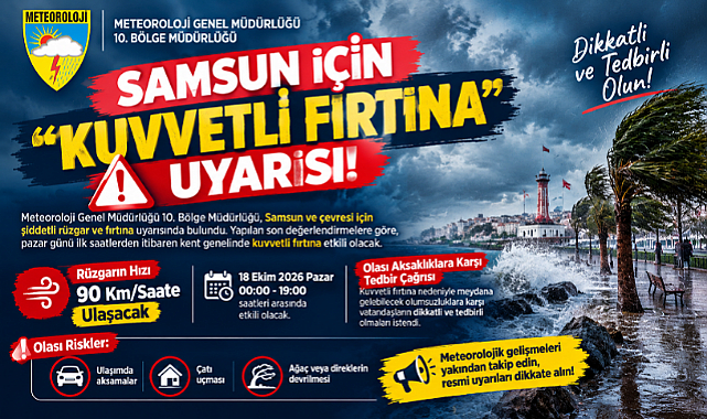 Meteoroloji'den Samsun İçin