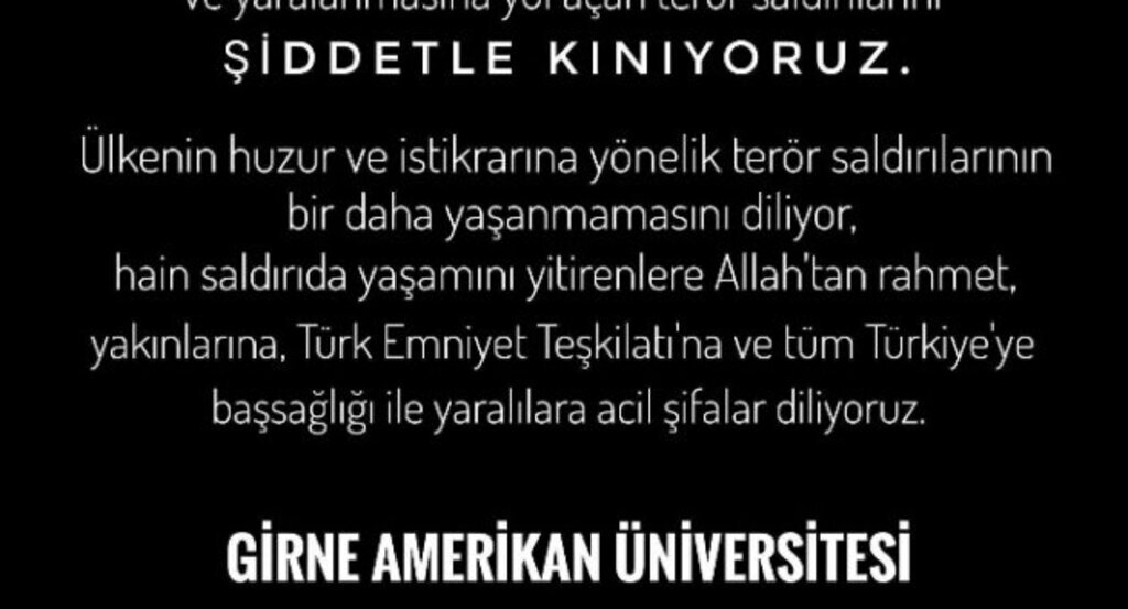 GAÜ’den, İstanbul gerçekleşen terör saldırısına kınama
