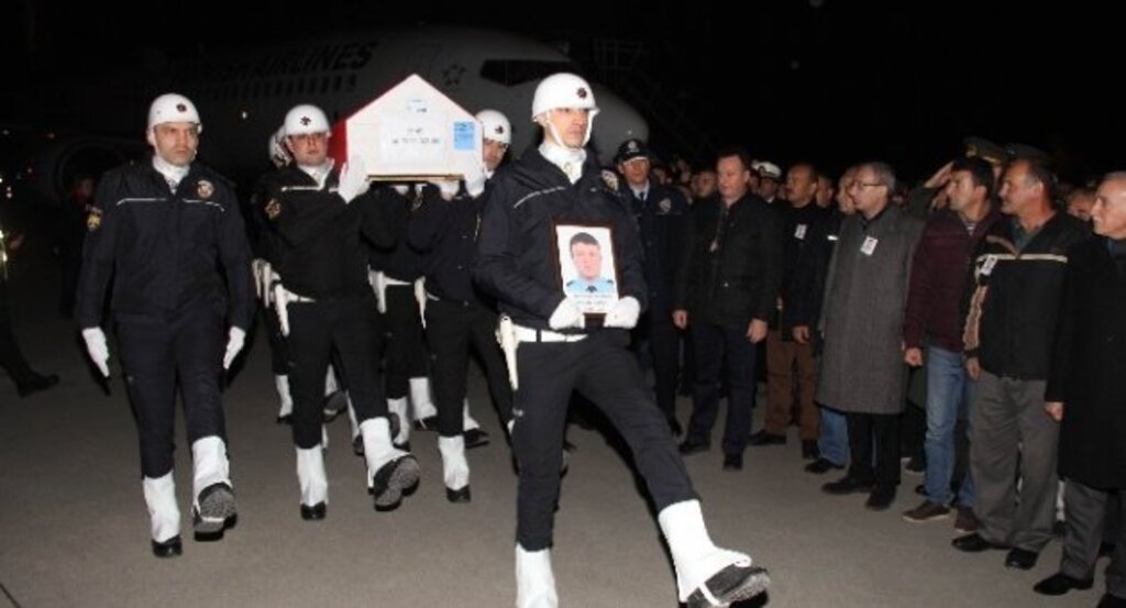 Şahit polisin cenazesi Samsun’a getirildi